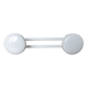 Wall coat rack in white lacquered metal with 2 hooks, 1970s