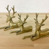 Trio deer brass vintage 1970