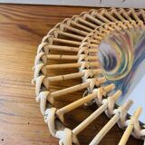 Rattan mirror