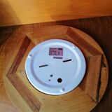 ROUND CEILING LAMP WOOD AND GLASS