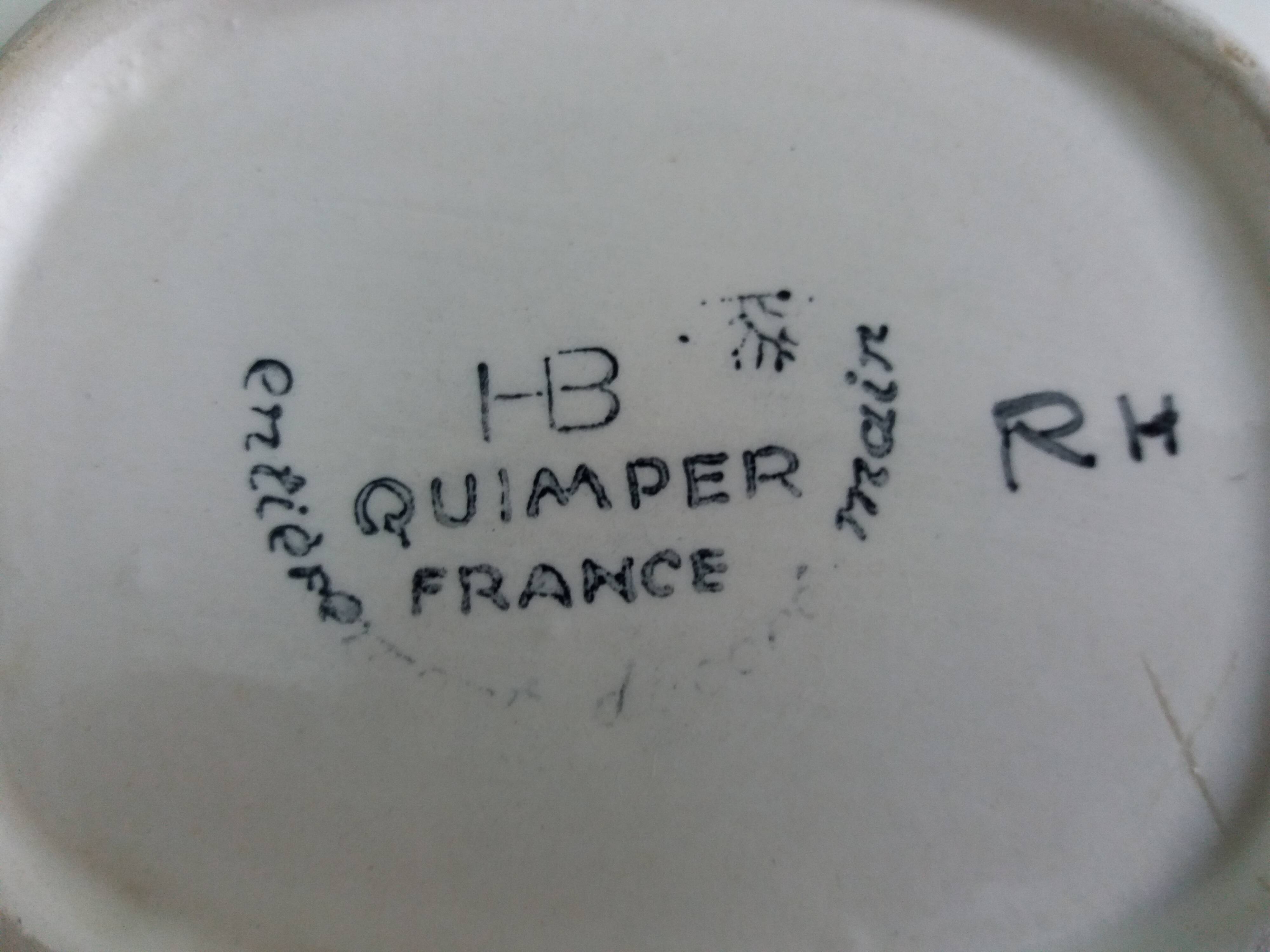 HB Henriot Quimper signed 70s ramekin empty pocket
