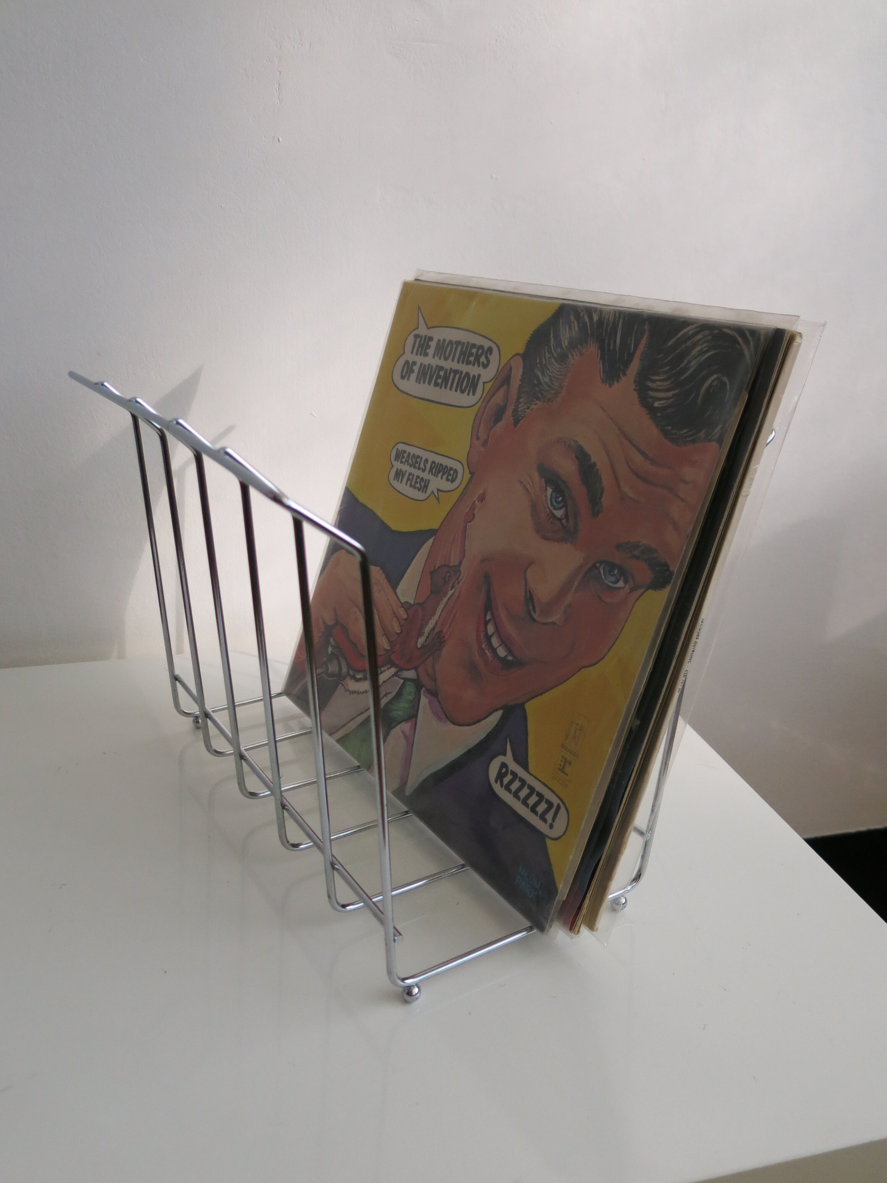 Porte-vinyle design en inox