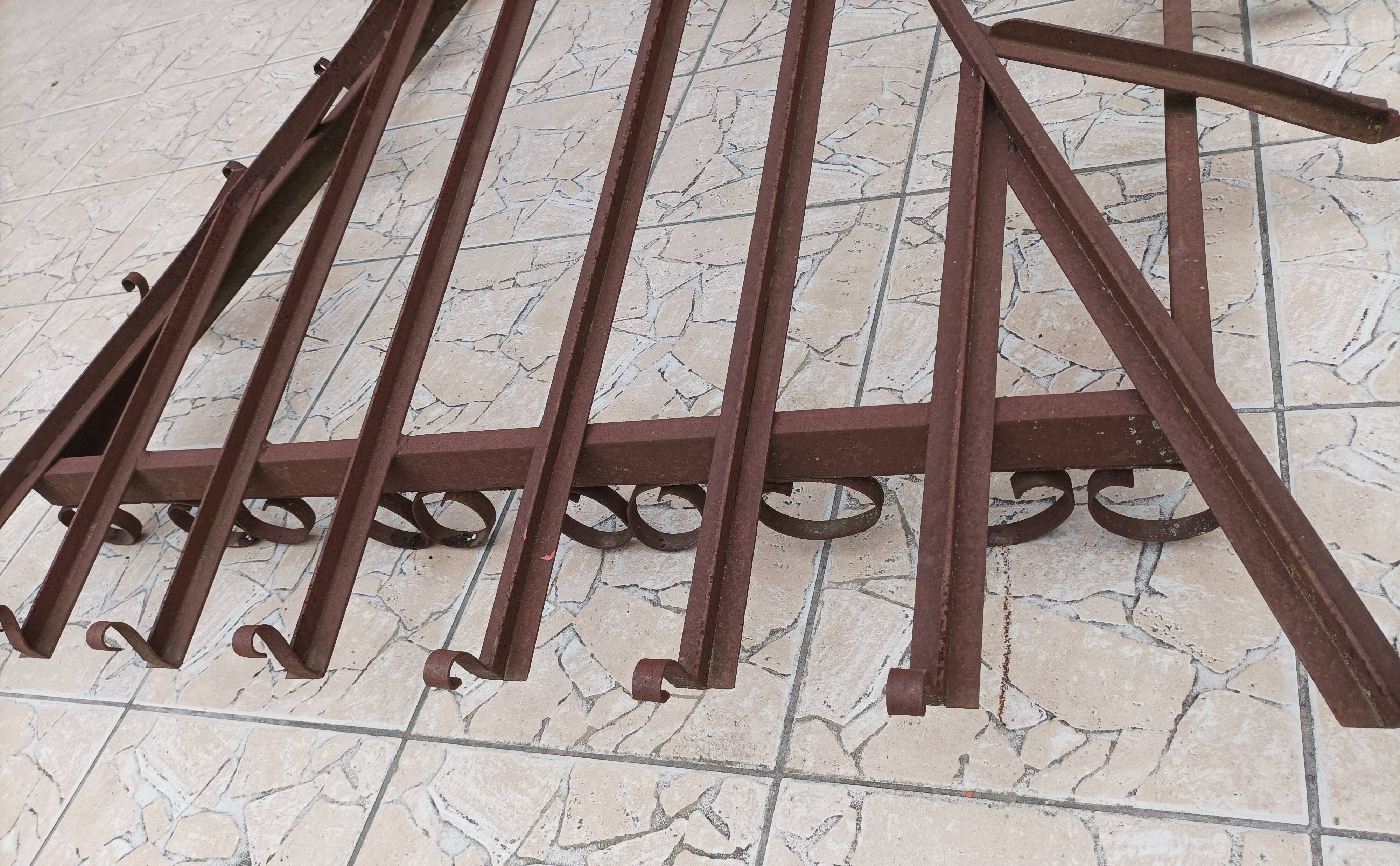 Old wrought iron canopy