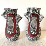 Paire de vases italiens augusto giulianelli 1950