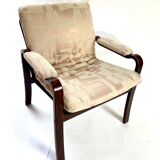 Fauteuil et ottoman tissu Dedar.