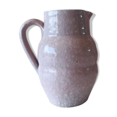 Pichet en céramique émaillée rose