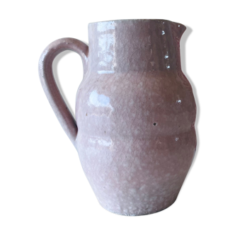 Pitcher in pink glazed ceramic