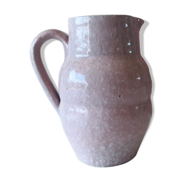 Pitcher in pink glazed ceramic