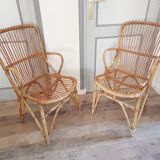Rattan armchairs