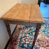 Raw wood farmhouse table
