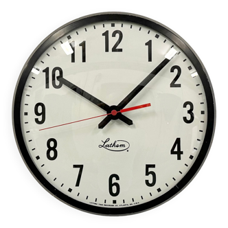 Vintage school wall clock from Lathem 1980s