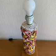 Openwork ceramic lamp base with Garden of Eden decor