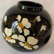 Old black ceramic ginger pot / Vintage Chinese ceramic 1950 / Art deco