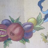 Quatre peintures florales anciennes Art nouveau Italie début du 20e siècle