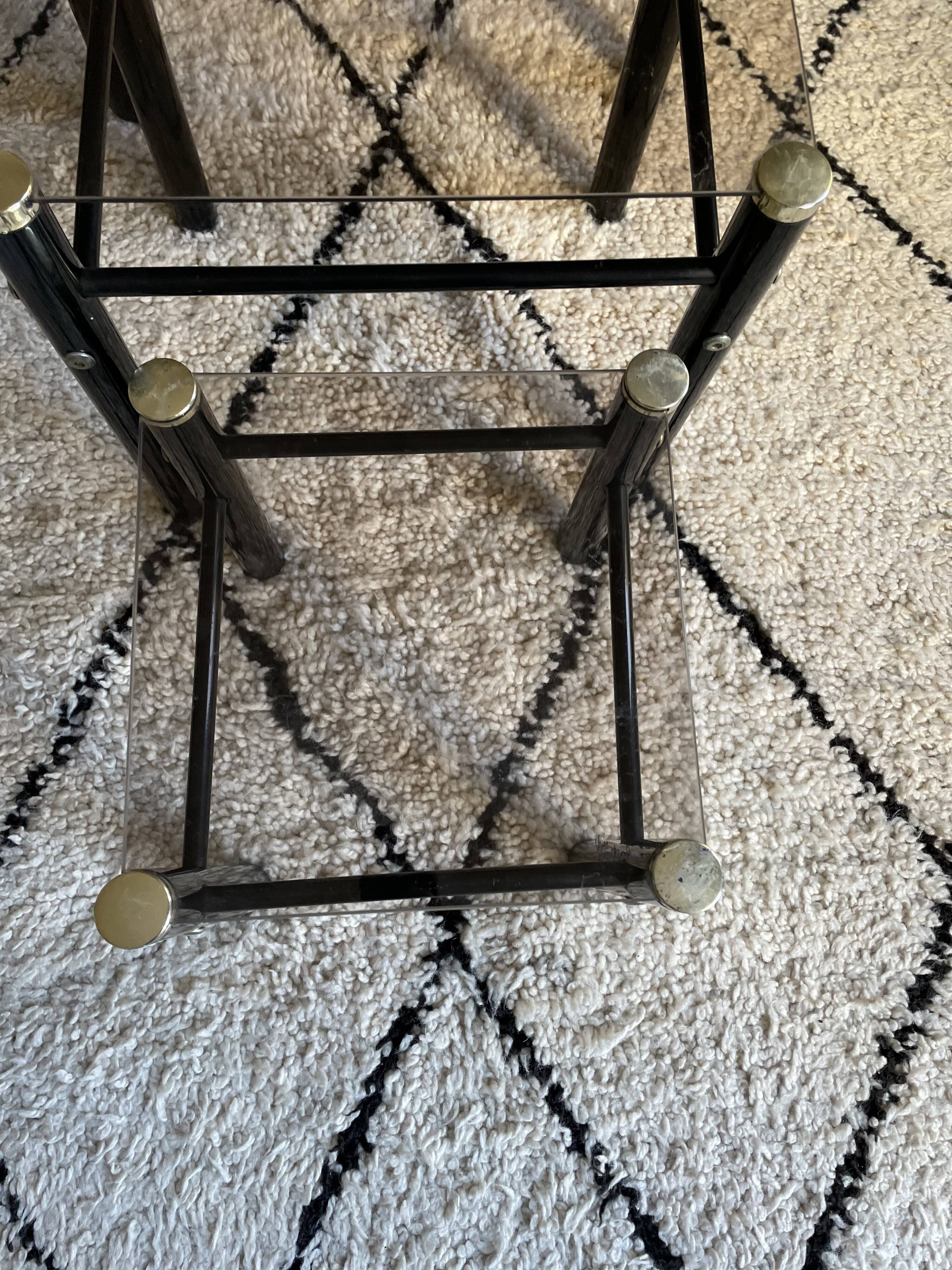 Nesting tables by Yves Boutboul, designer from the 70s