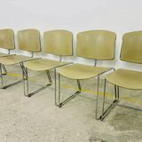 Set of 12 Max Stacker stackable chairs, 1970