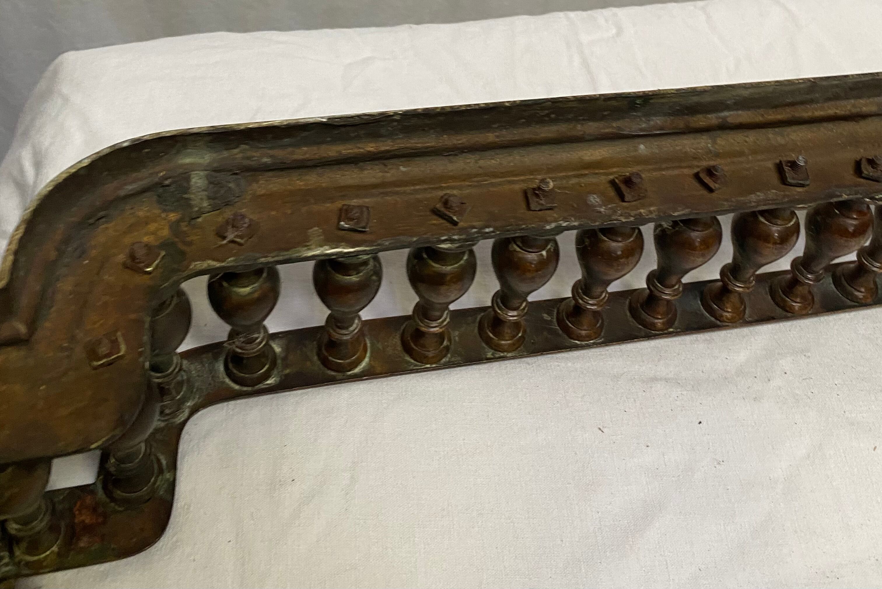 Fireplace bar, bronze fireplace bar Louis XVI style, Napoleon III era