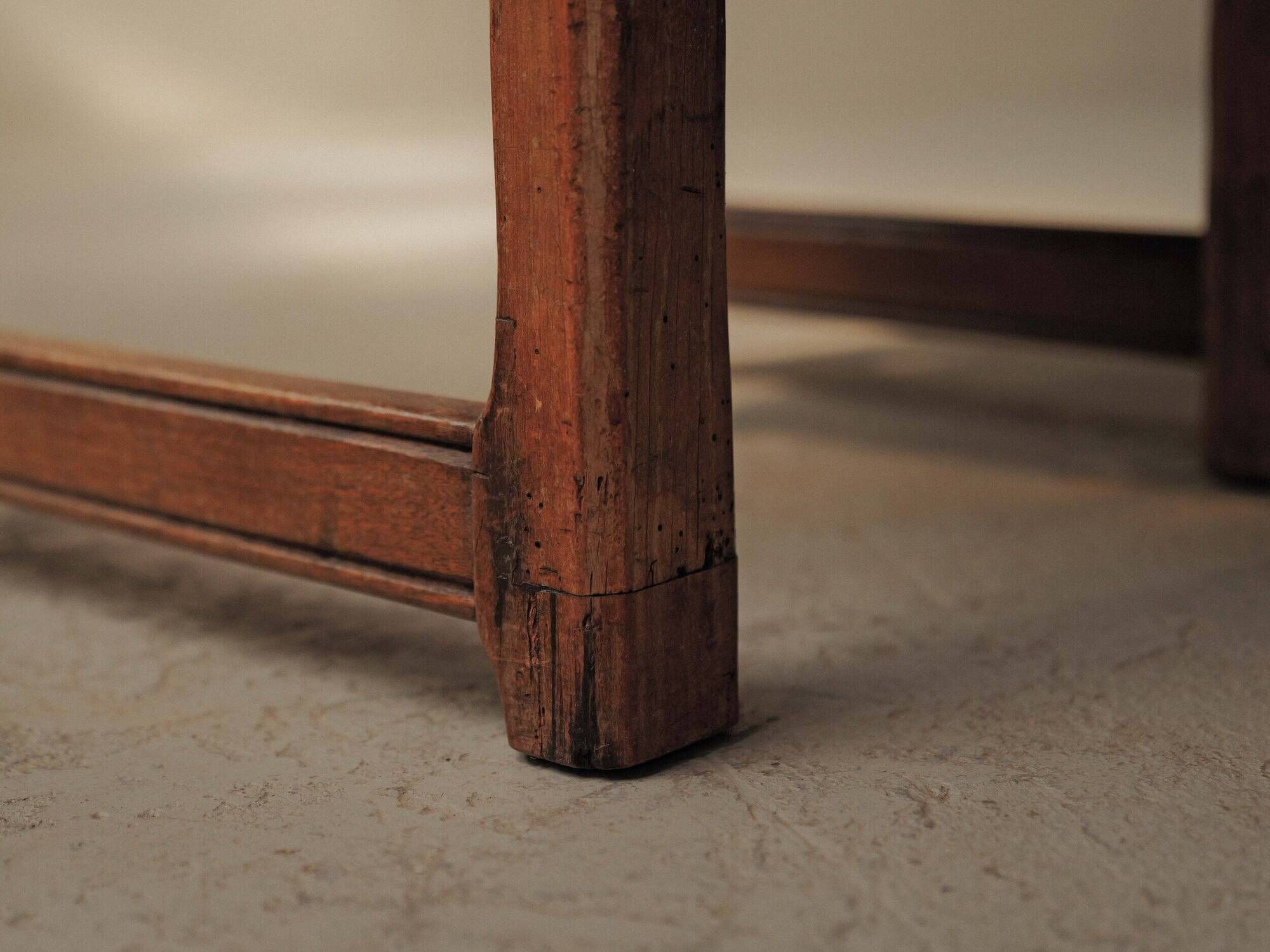 Peasant armchair in solid oak, France, 19th century