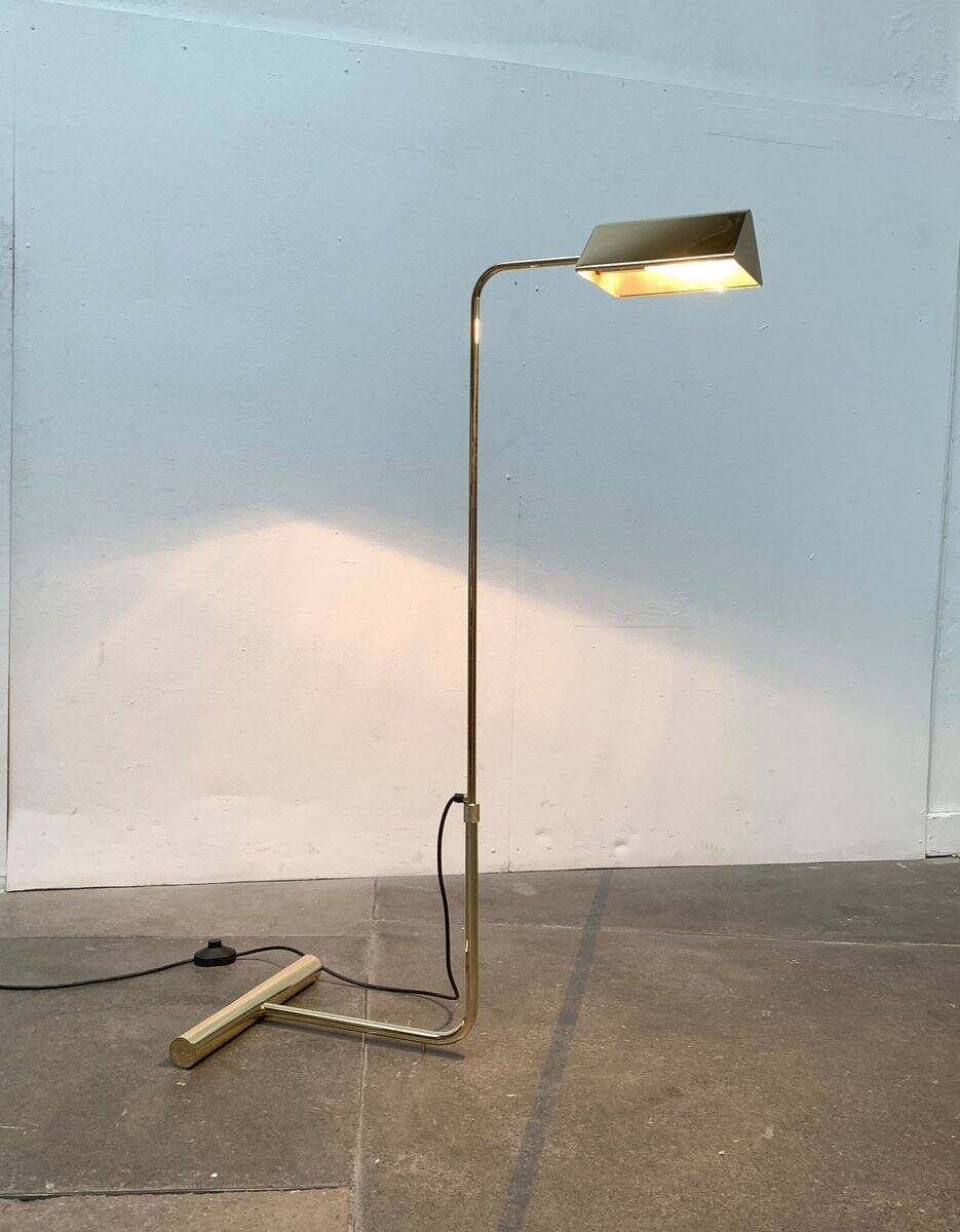 Mid-century floor lamp with counterweight in brass, 1960s