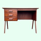 Vintage 1950s 3-drawer desk