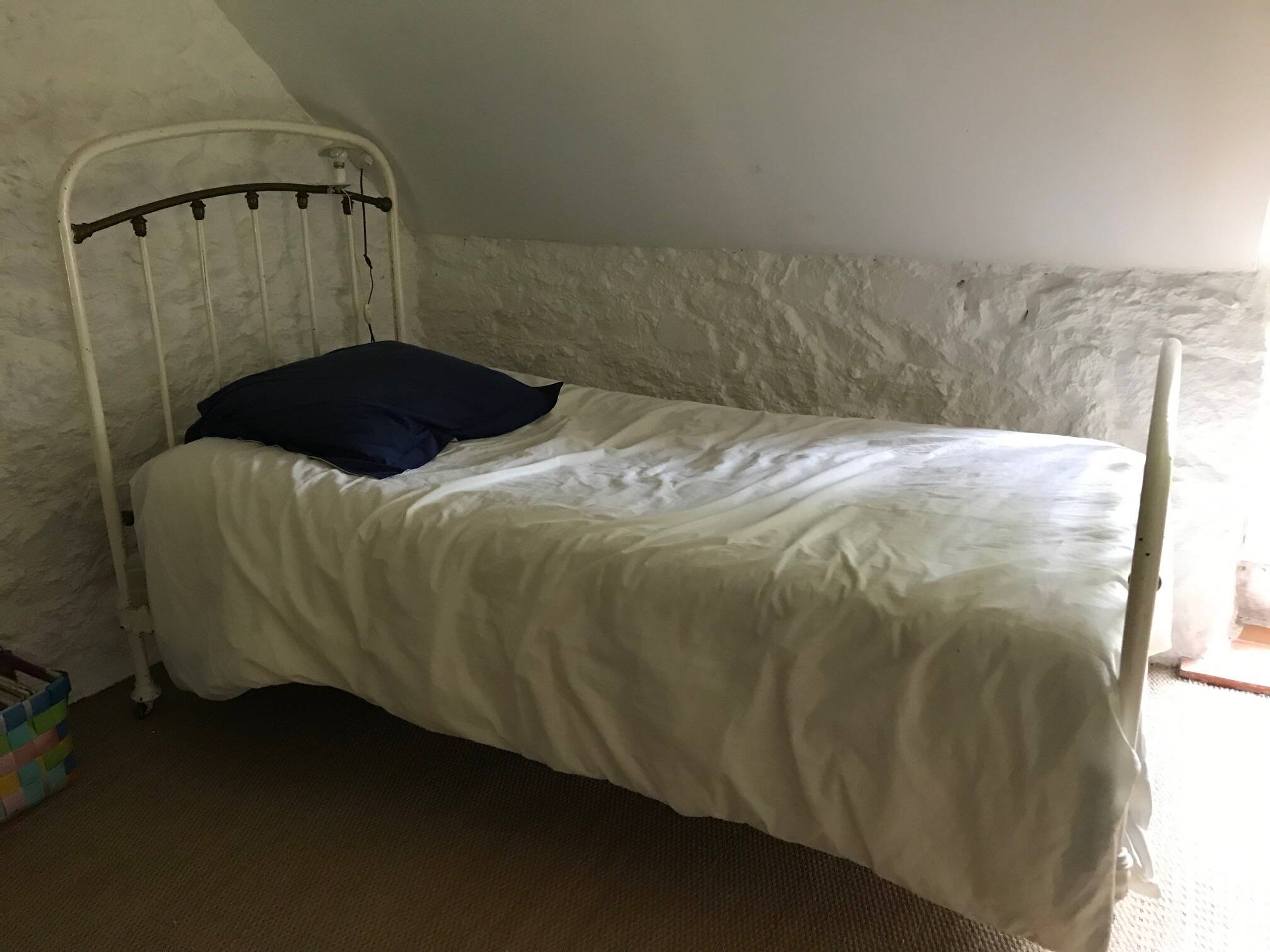 Wrought iron and copper bed, 1900