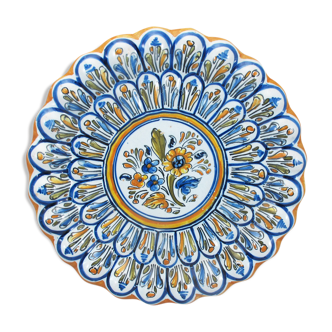 Plat espagnol en faïence Mave Talavera