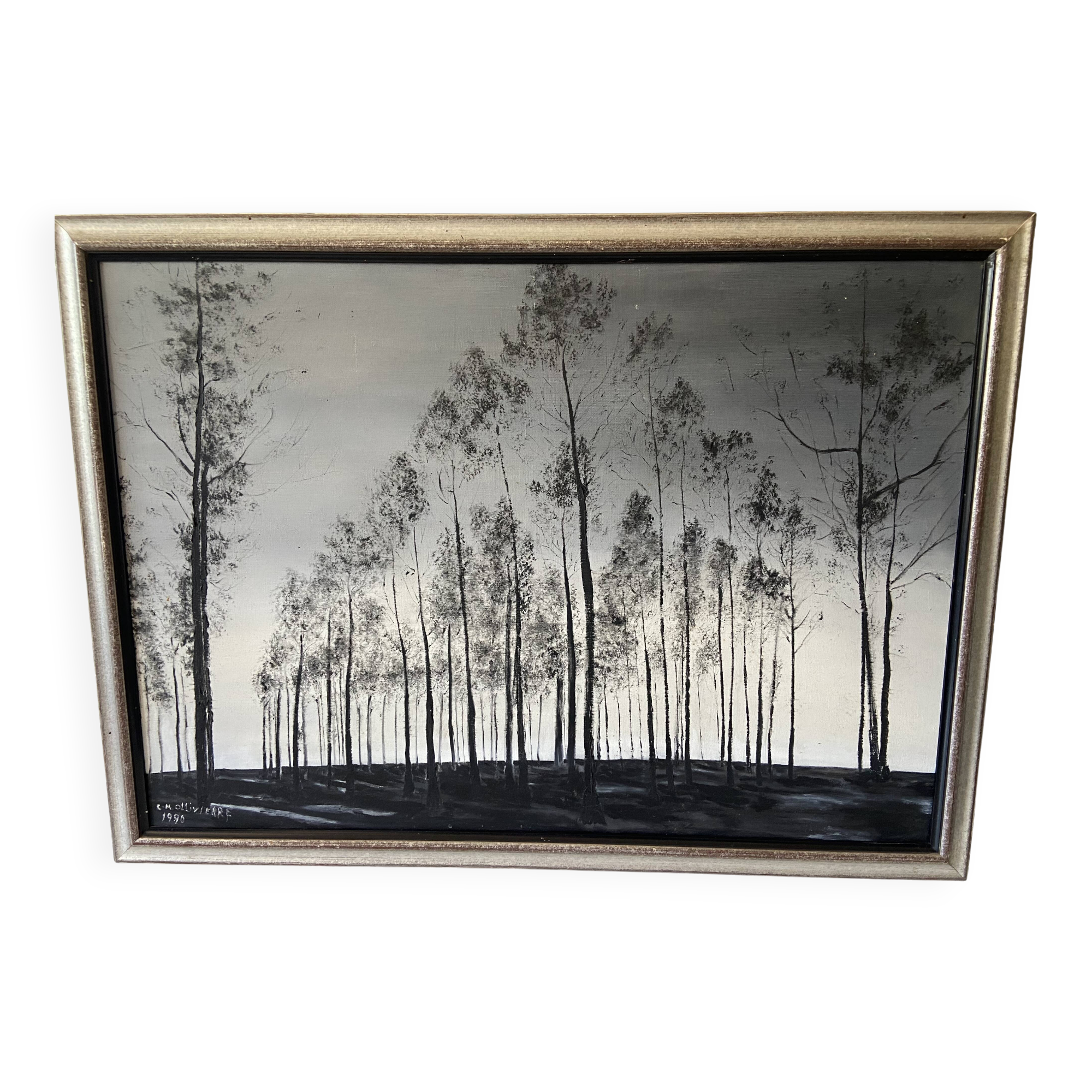 Framed Oil Painting on Canvas by Artist Painter C. M. Ollivierre
