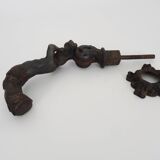 Ancien heurtoir de porte ange Chérubin en fonte, XIXème siècle