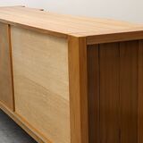 Maison Regain sideboard in solid elm, 1960s-1970s