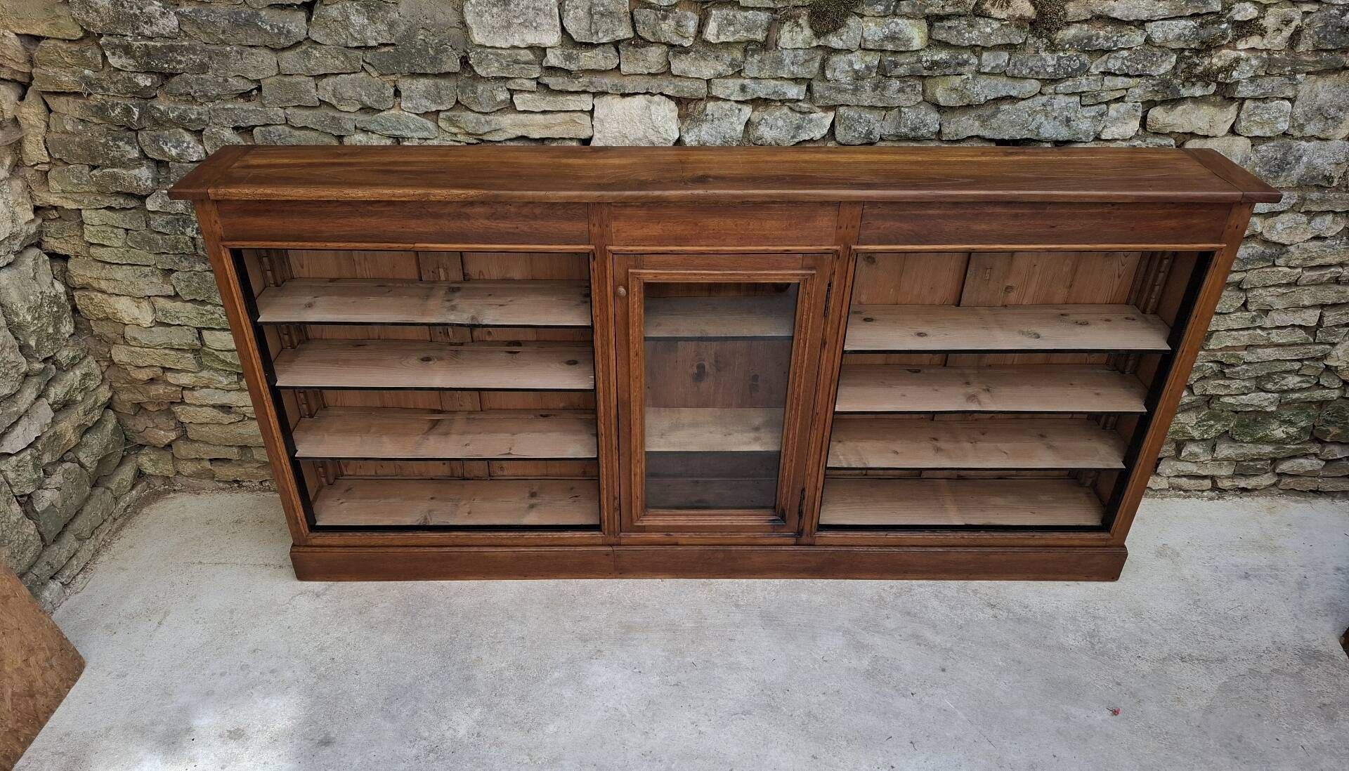 Oak display cabinet 237 cm
