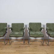 Chrome and Teak Chairs by Gordon Russell, United Kingdom, 1970s, Set of 4