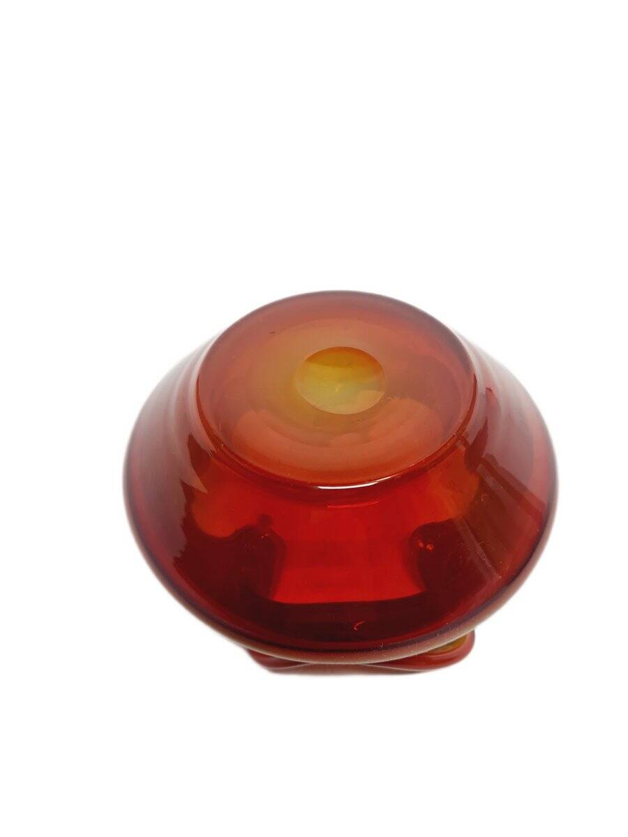 Container by Czesław Zuber for Sudety Glassworks, Poland, 1960s