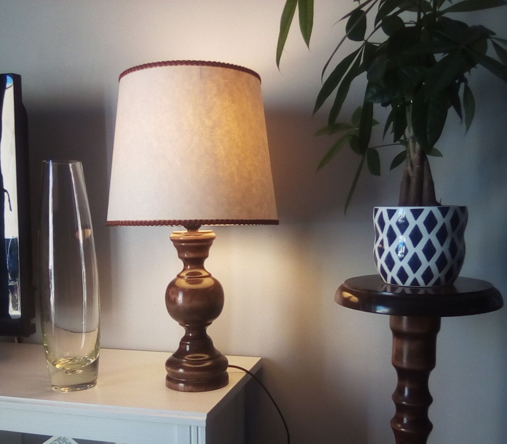 Lamppost , vintage standing lamp in solid ane 50/60s