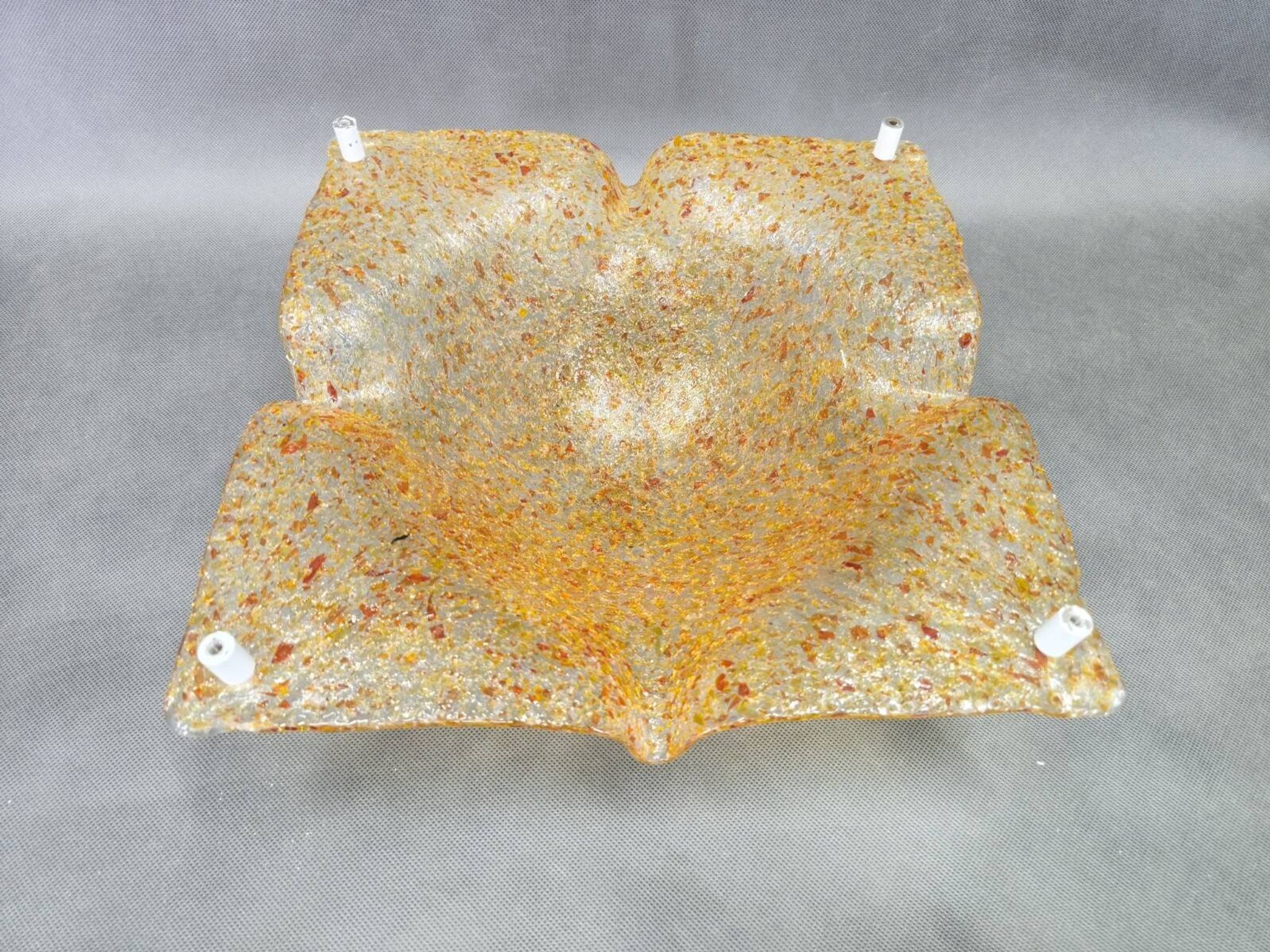 Pair of Murano Glass Wall Lights by Toni Zuccheri for Mazzega, 1970s