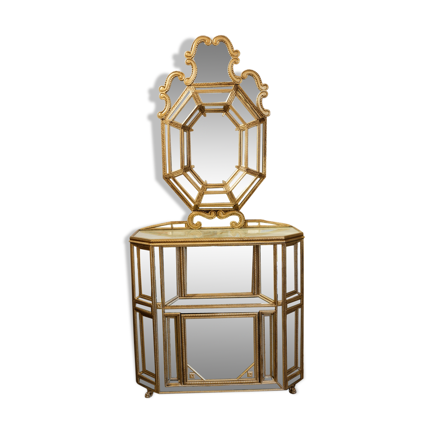 Furniture bar and mirror pareclose 19th