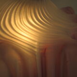 Old suspension lamp with parma pink frosted glass lampshade