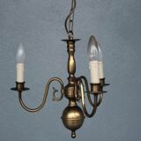 Lustre hollandais en bronze 3 branches
