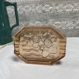 Cendrier verre rosé octogonal esprit art déco