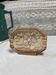 Octagonal pink glass ashtray in art deco style