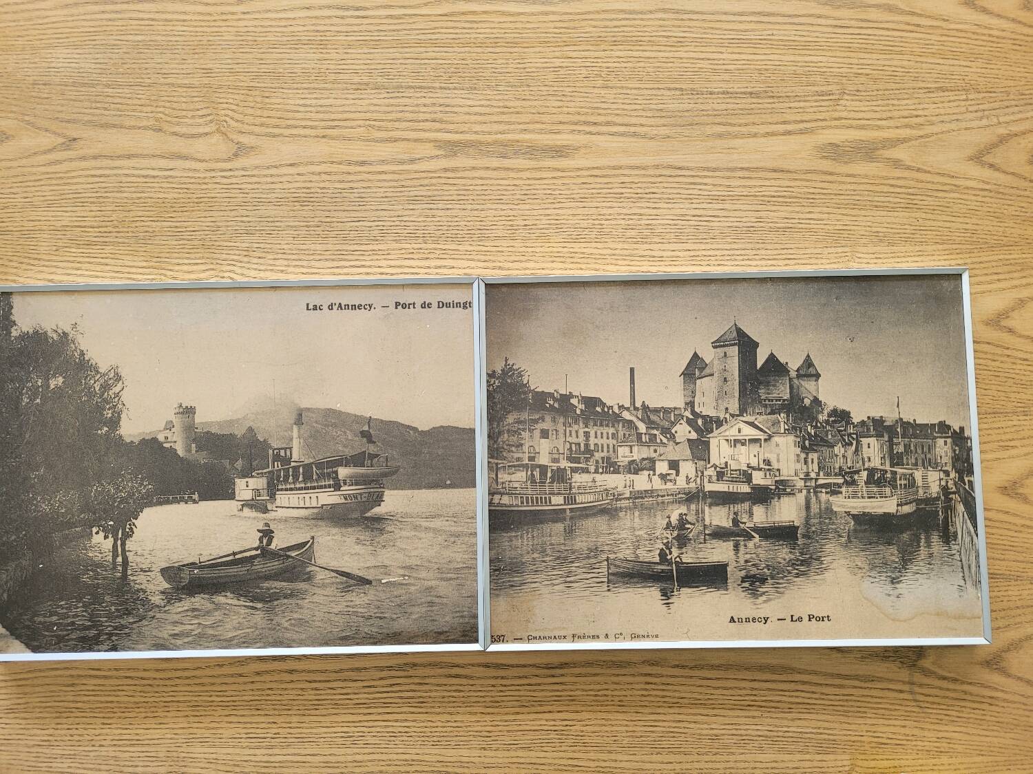Pair of old photographic reproductions - Annecy