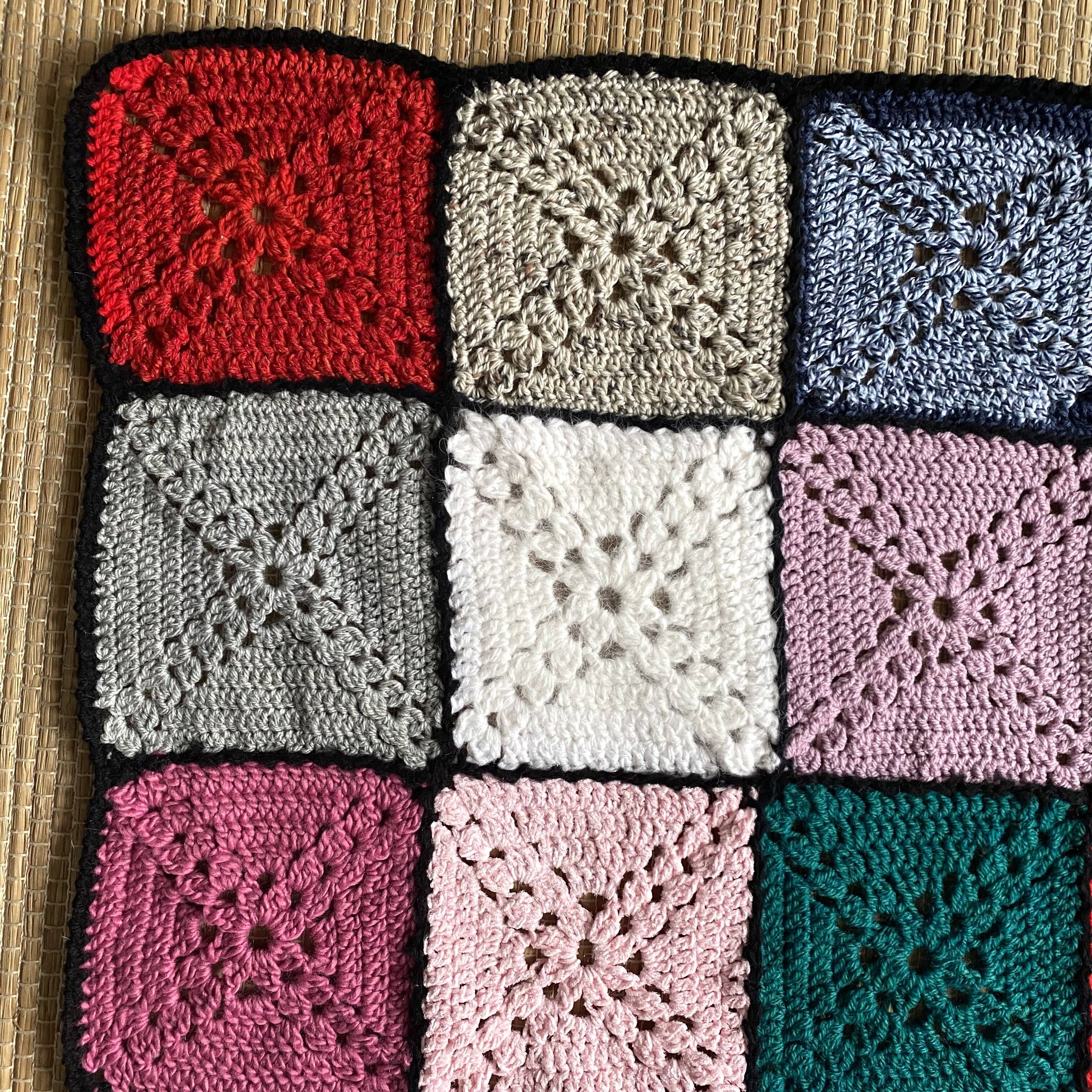 Plaid granny crochet