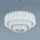 Glass and Brass Chandelier from Doria Leuchten, 1960s