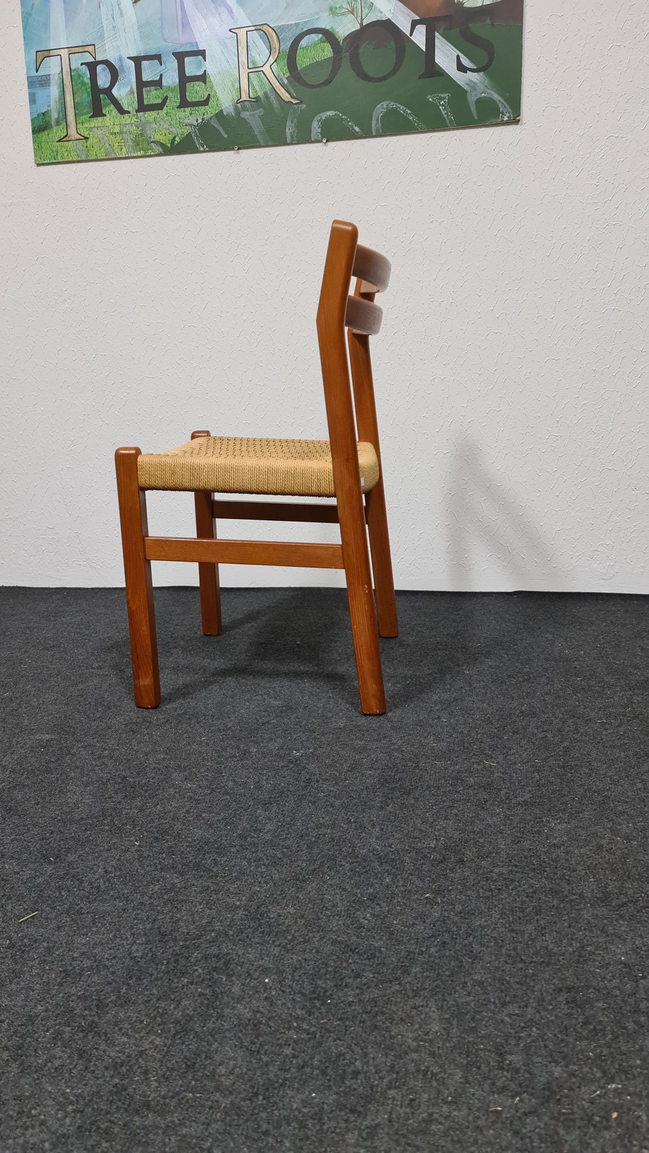 Chaise à manger danoise en teck vintage