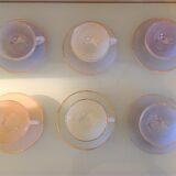 Suite of six cups in polychrome opaline Arcopal 60s/70s