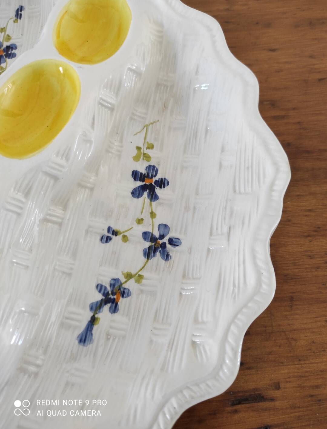 Vintage egg and raw vegetable platter