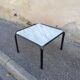 Table basse vintage marbre blanc