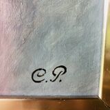 Vintage abstract painting, signed, circa 70's/80's