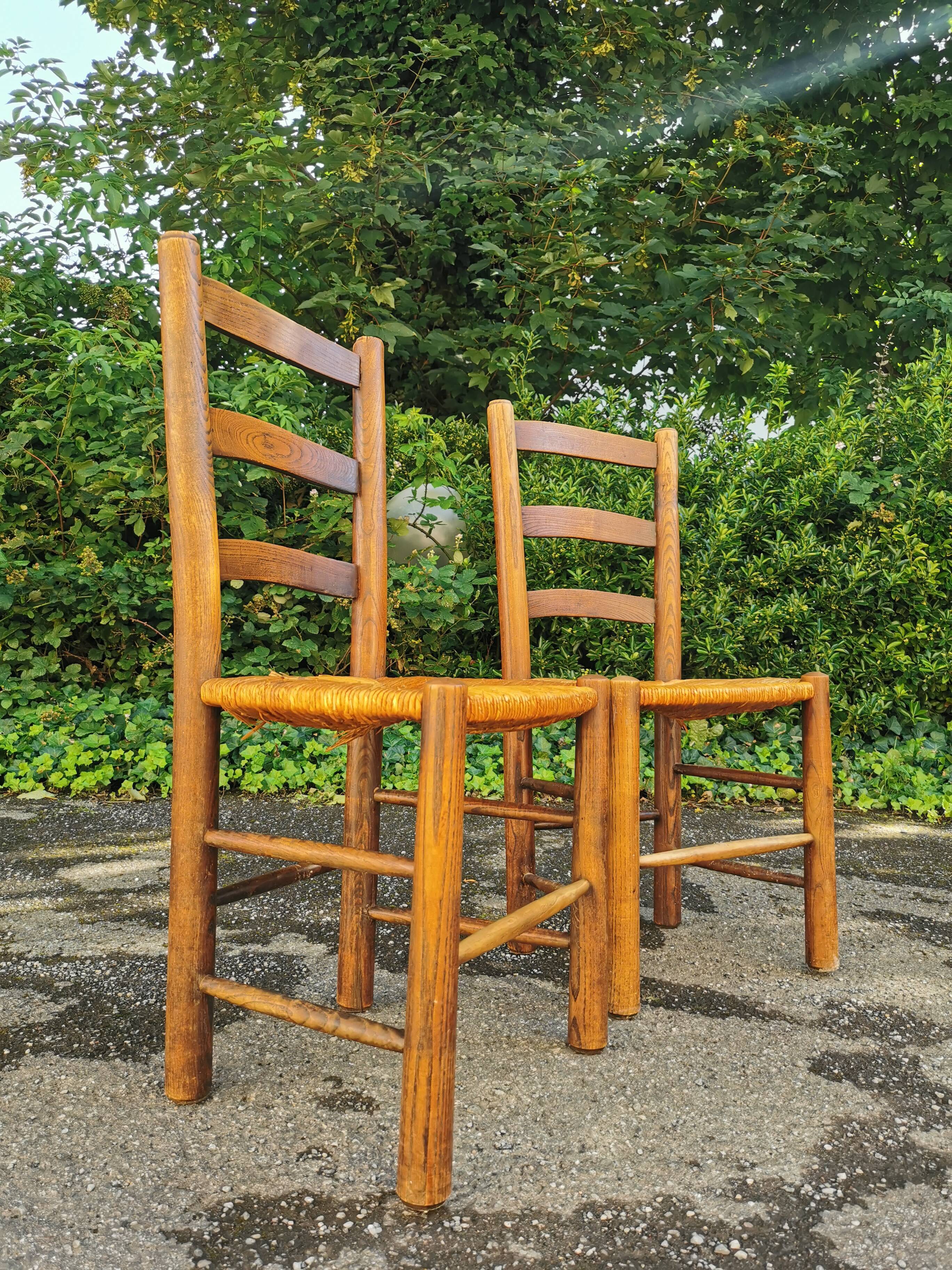 Set of 4 mulched chairs by Georges Robert