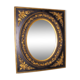 Mirror wood dore and blackened time Napoleon III 52x62cm