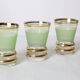 Set of 6 vintage glasses, granite and gold, vintage, authentic, 70s